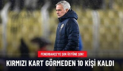 Kırmızı kart görmeden 10 kişi kaldı